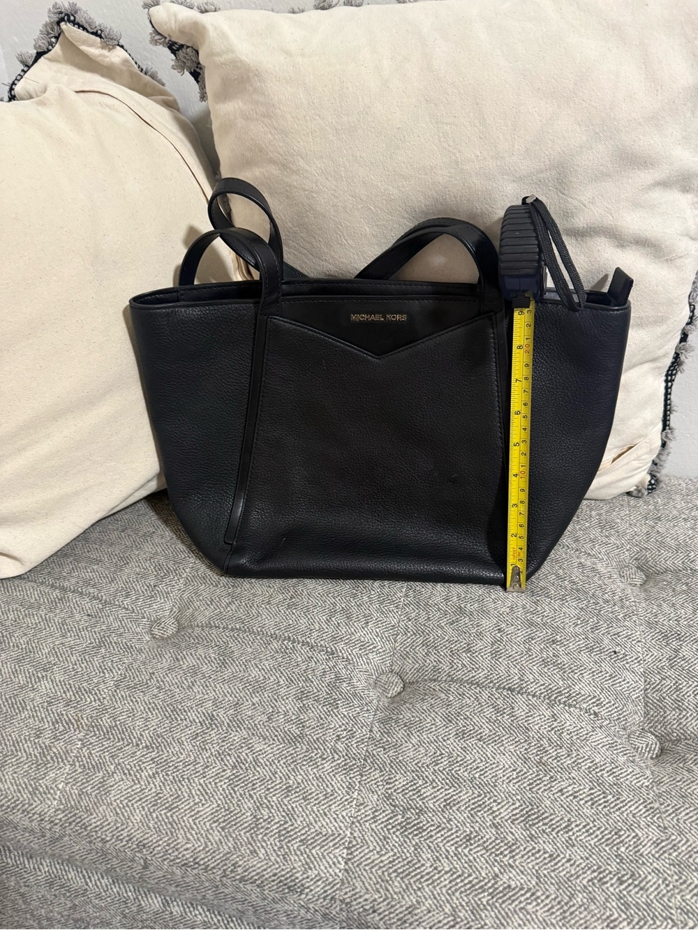 New Michael Kors Black Leather Tote Bag